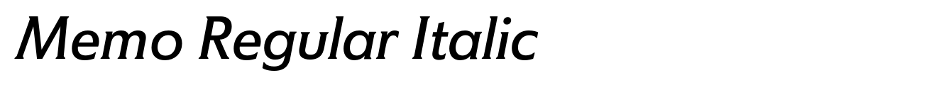 Memo Regular Italic